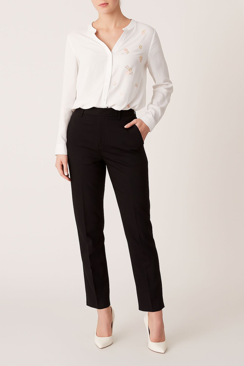 Blusa blanca de algodón. ( L)