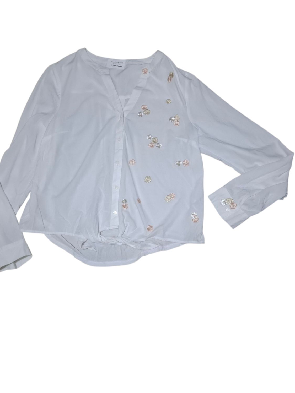 Blusa blanca de algodón. ( L)