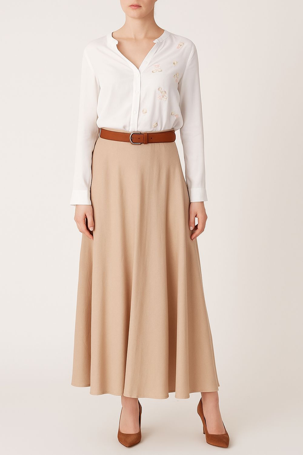 Blusa blanca de algodón. ( L)