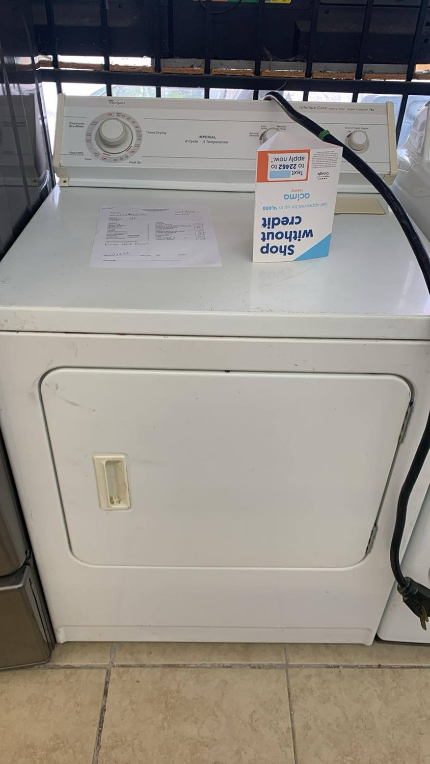 WHIRLPOOL DRYER