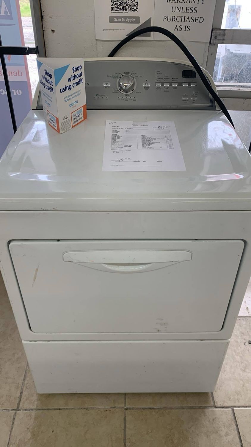 WHIRLPOOL DRYER