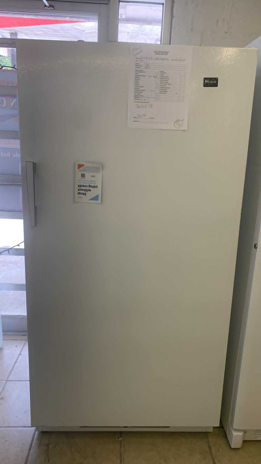 WHIRLPOOL UPRIGHT FREEZER