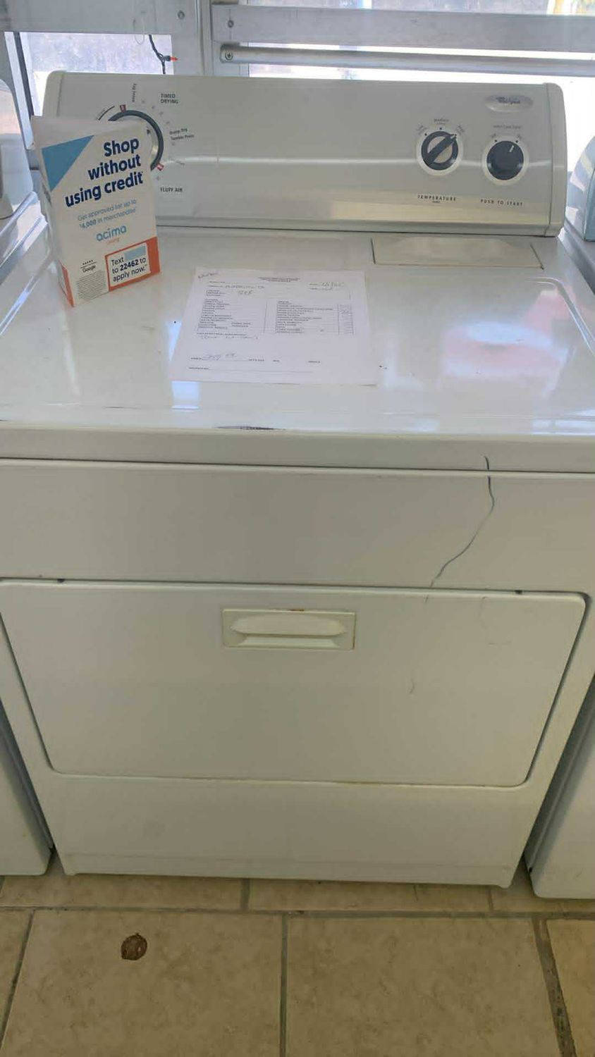 WHIRLPOOL DRYER