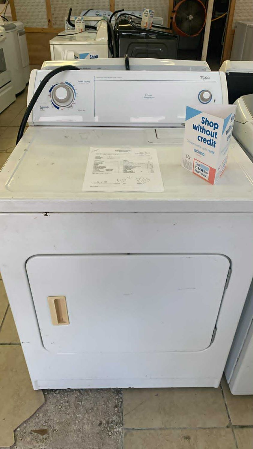 WHIRLPOOL DRYER