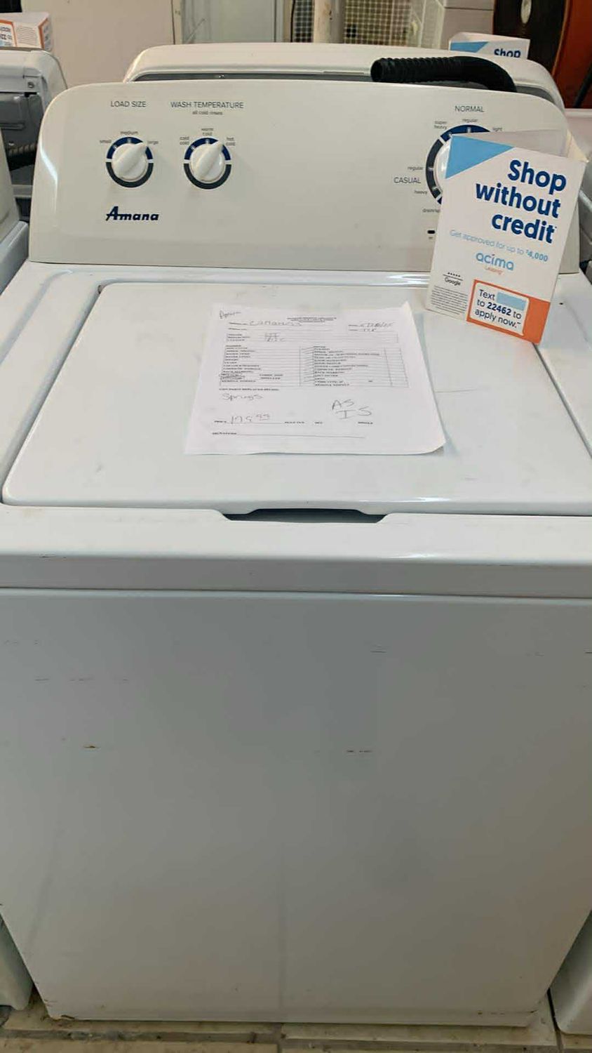 AMANA WASHER