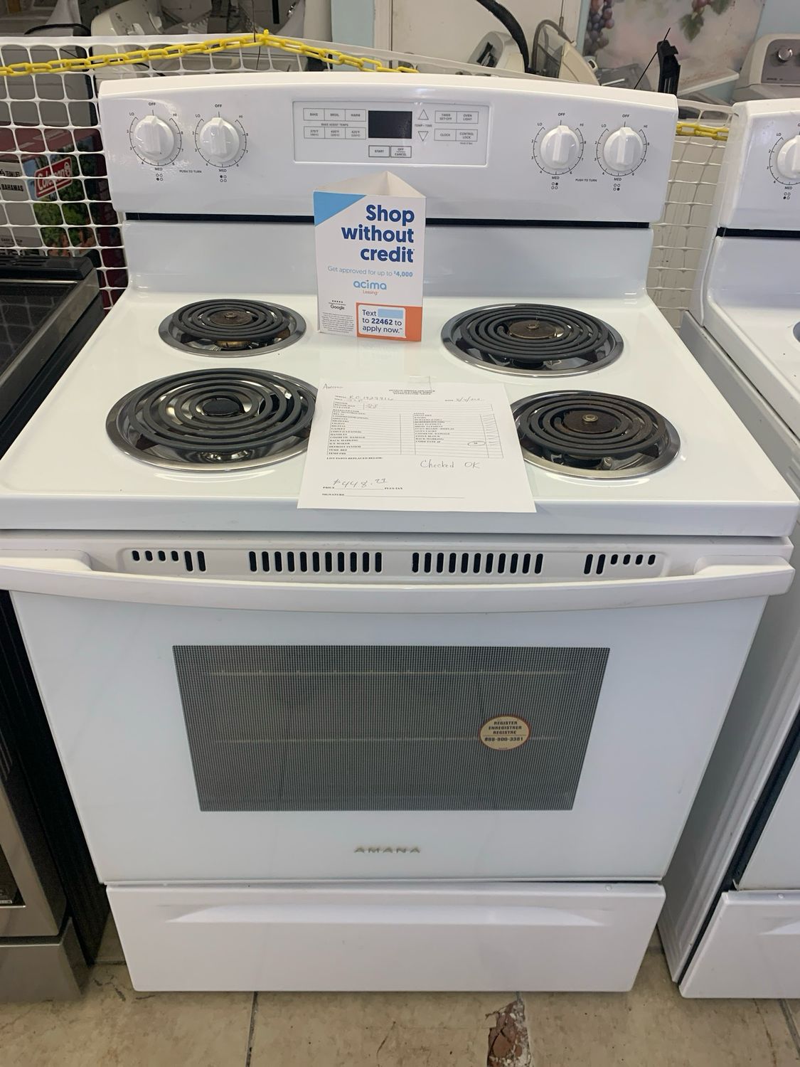 Amana Electric Stove