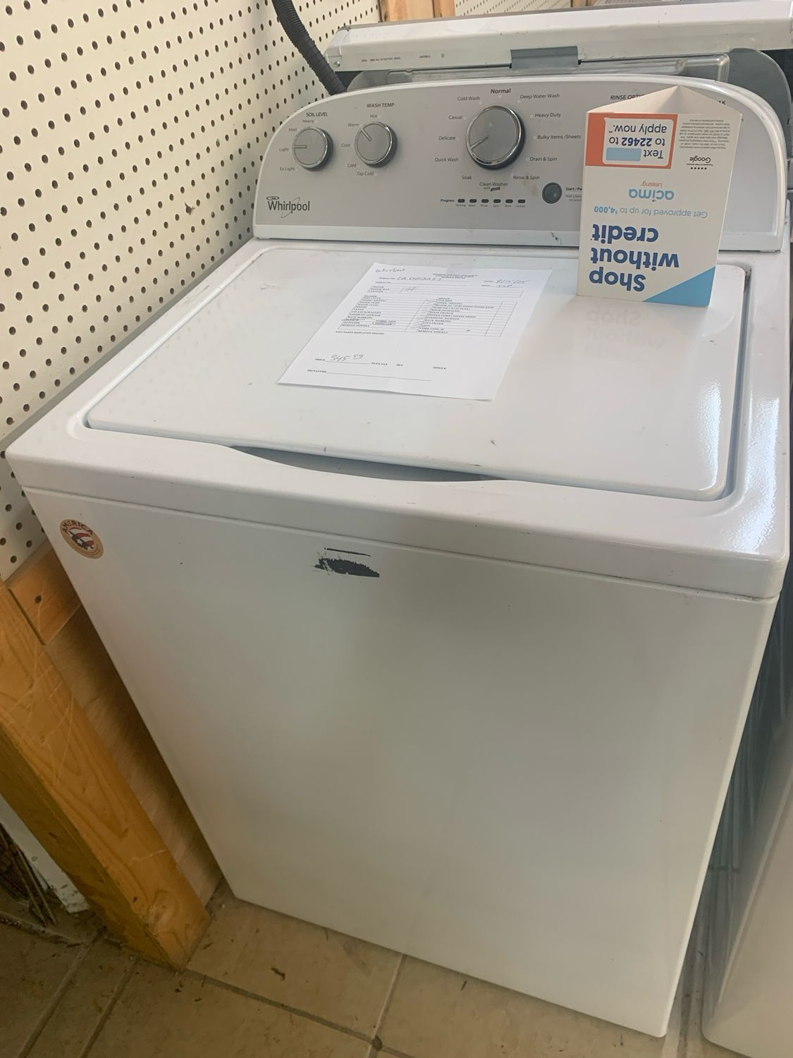 Whirlpool Washer