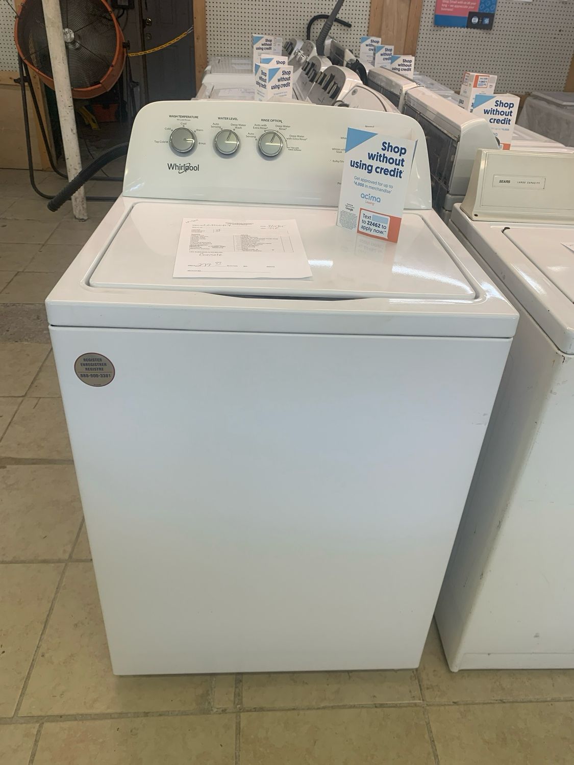 WHIRLPOOL WASHER