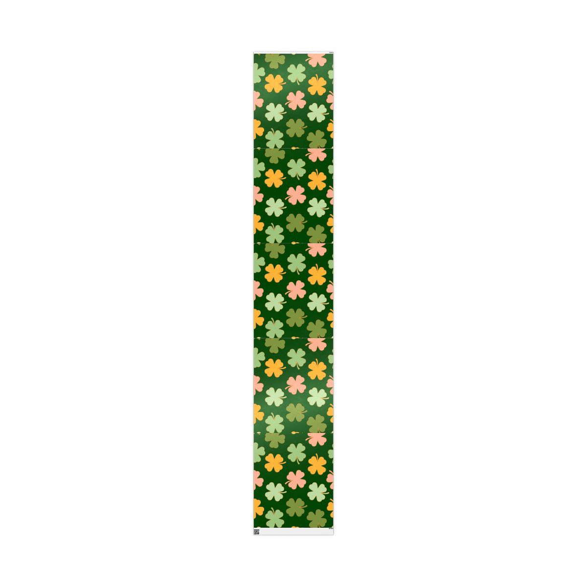 Clover Pattern Wrapping Paper — Green Shamrock Gift Wrap for St. Patrick’s Day &amp; Spring Celebrations
