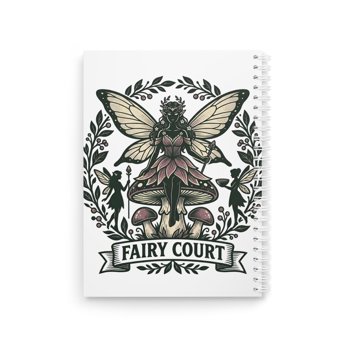 Fantasy Fairy Court Spiral Notebook — Enchanted Castle Ball Journal