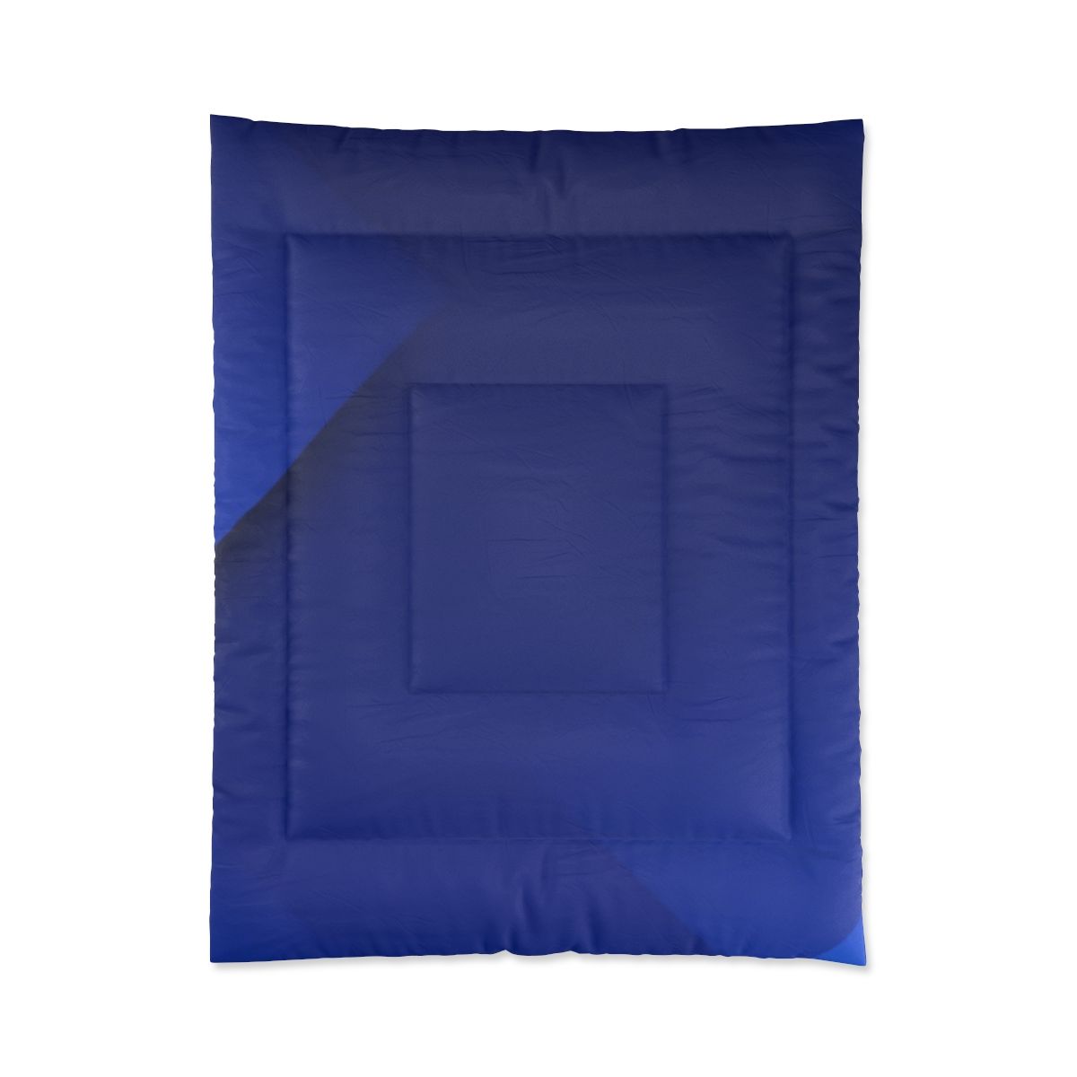 Navy Square Border Comforter – Modern Minimalist Bedspread, Home Decor Size: 68" × 88"