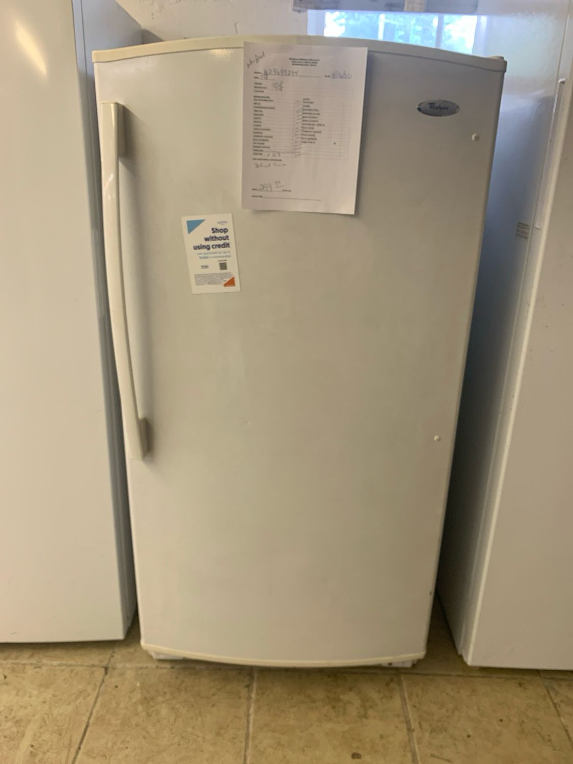 Whirlpool Upright Freezer