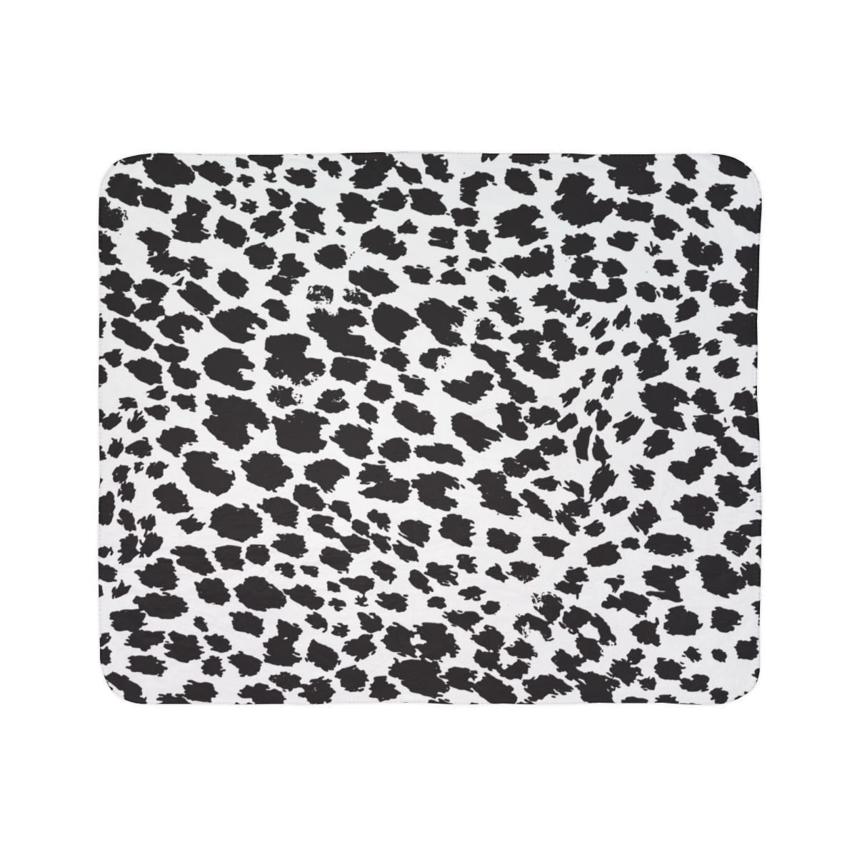 Dalmatian Print Sherpa Blanket — Cozy Black &amp; White Fleece Throw for Home, Couch, or Gift