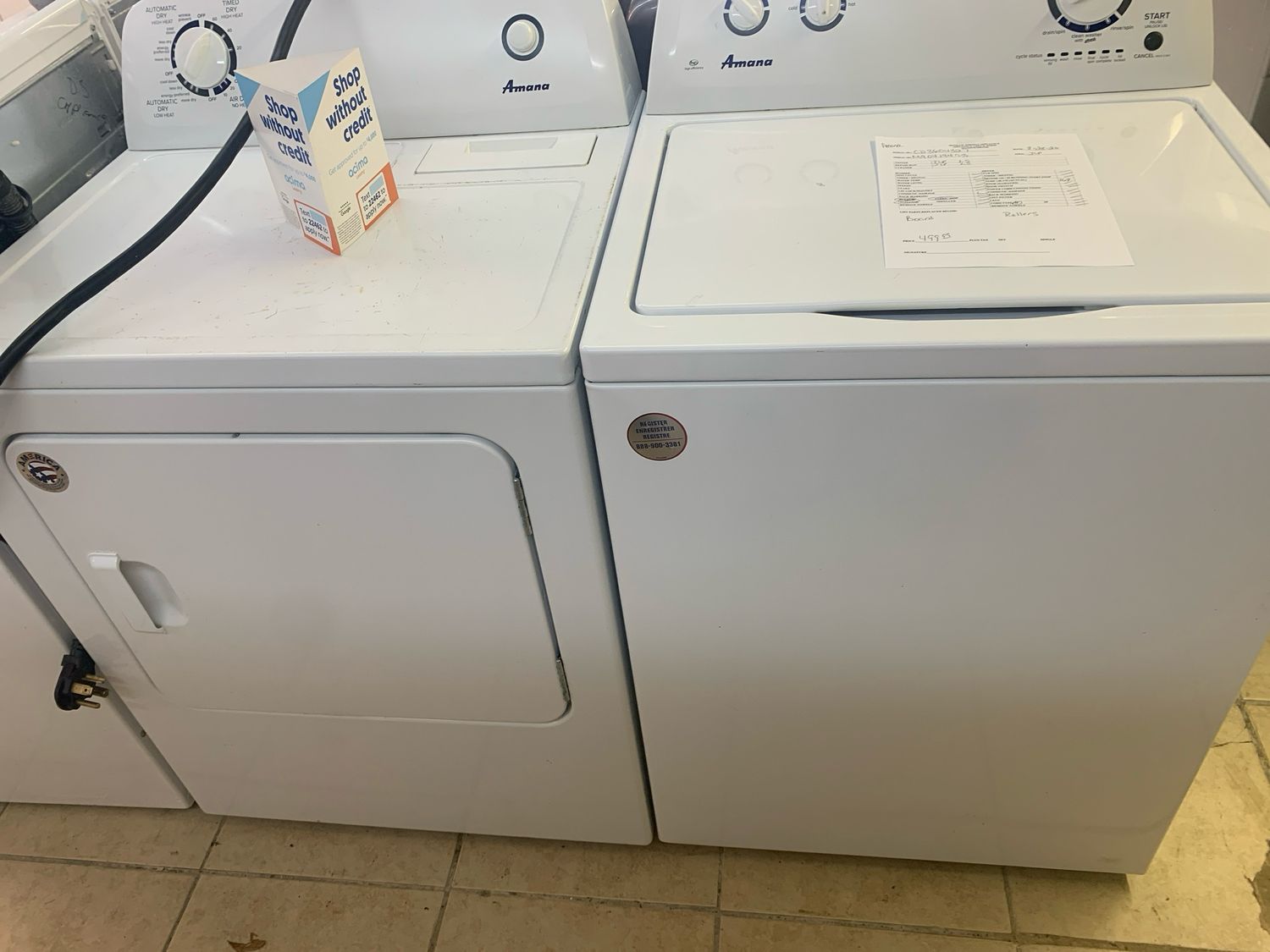 Amana Laundry Set