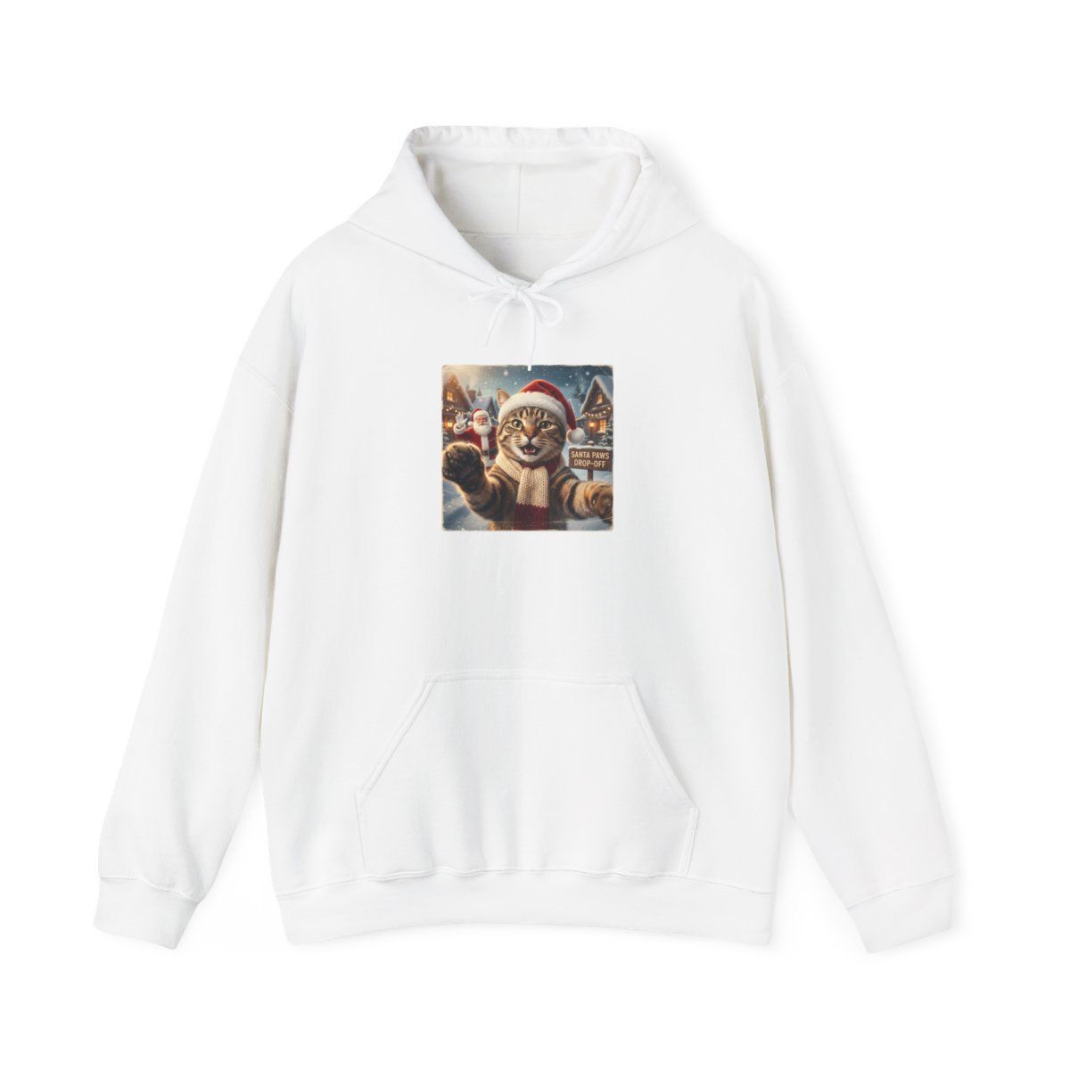 Realistic Christmas Dog Portrait Hoodie | Nostalgic Holiday Scene
