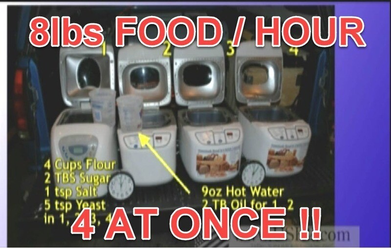 FOOD VIDEO PACK #3 Emergency Bread in 58 Minutes w/ a Bread Maker and a Small Generator. 94 min Total