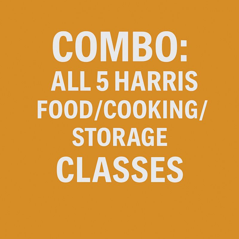 COMBO: ALL 5 HARRIS FOOD VIDEO PACKS 1-4 + FREEZER Video