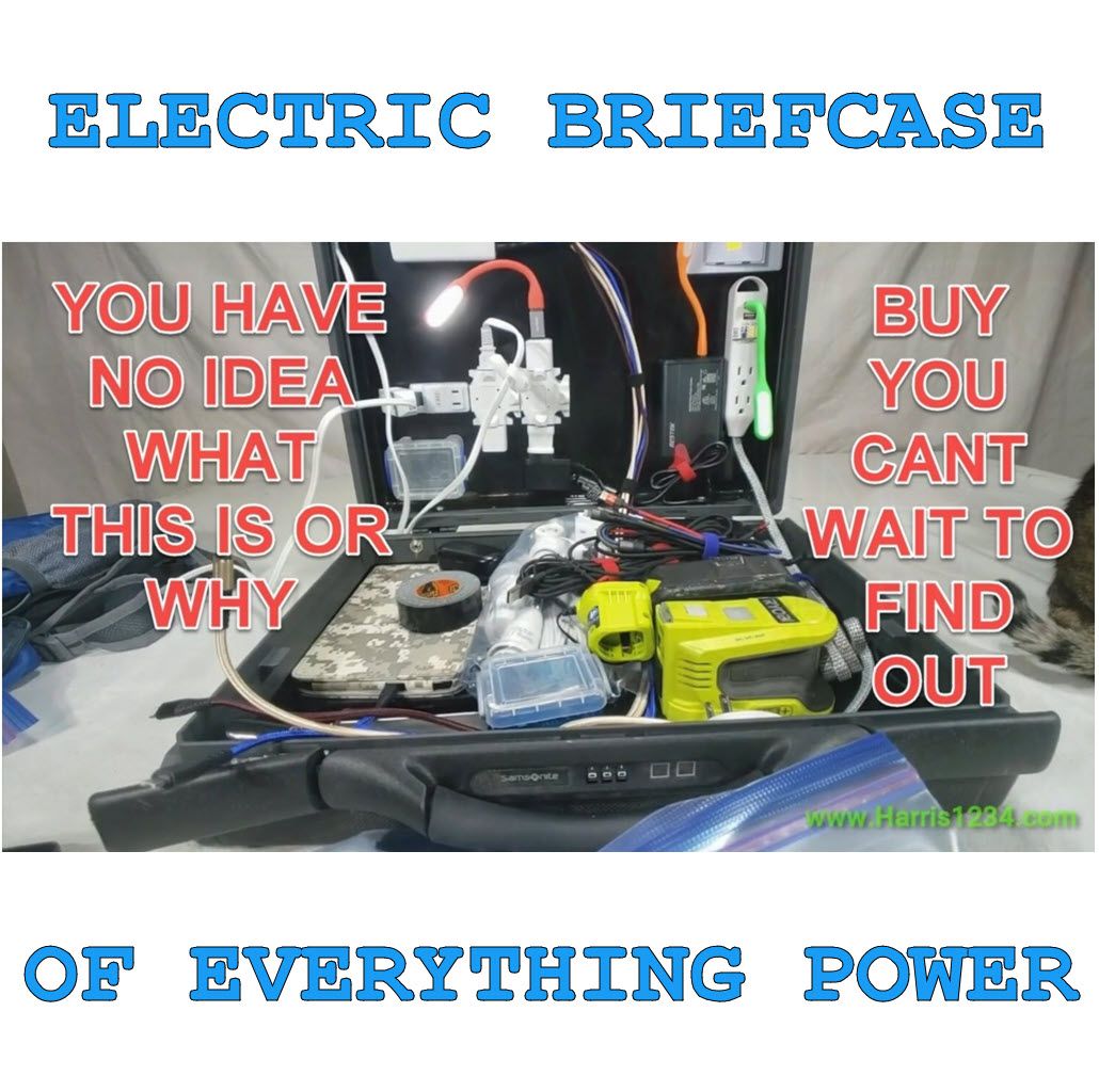 POWER VIDEOS: PACK #4. The Secret Electric Briefcase.  Portable Power on the Go w/ a Self Destruct. 3 Hours of Harris Do it Now Video