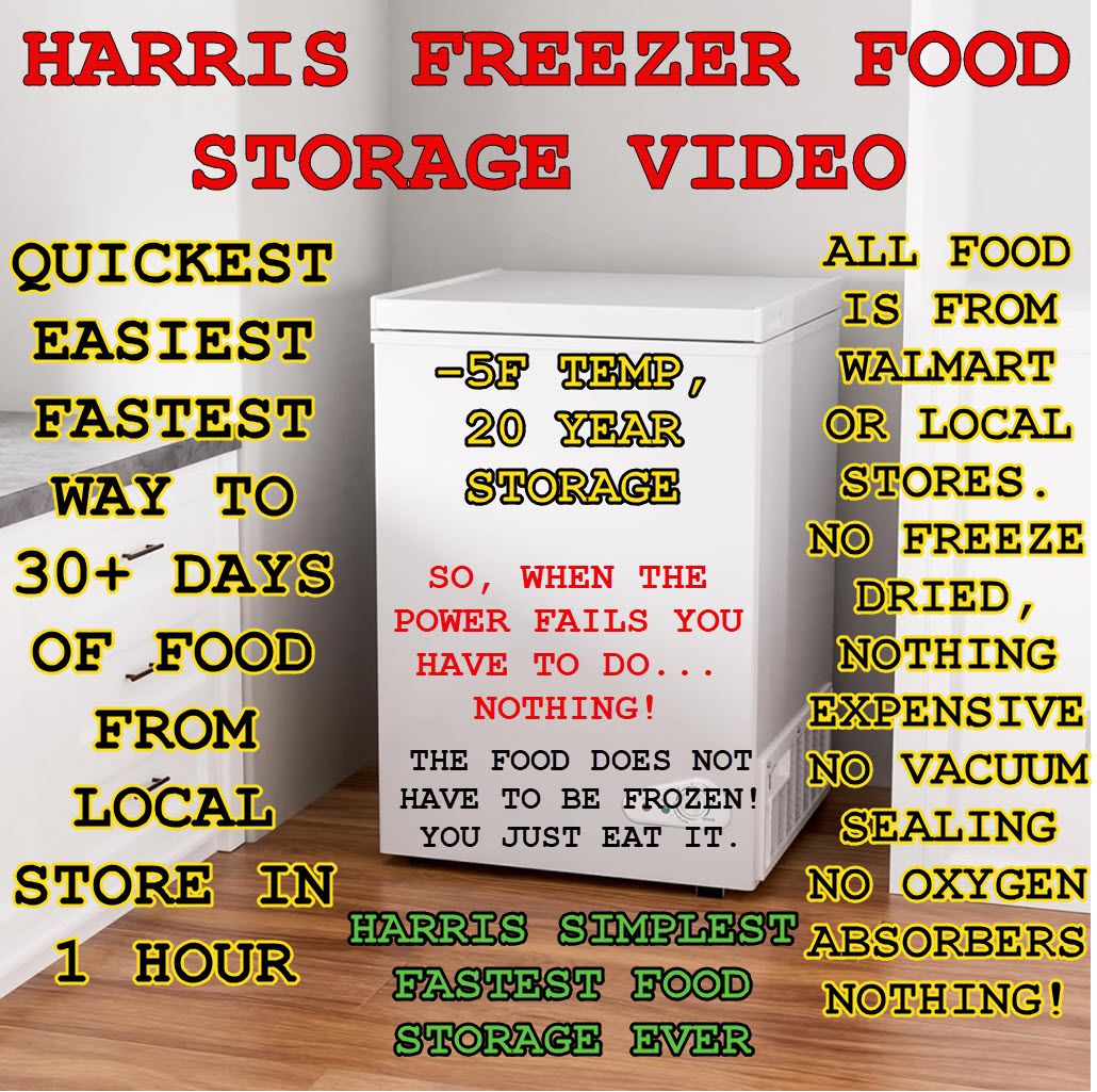 HARRIS FREEZER FAST Emergency Food Storage for 20 Years w a Freezer Even if the Power Fails Affordable, High Quality v01 PART 1&amp;2 3H40MIN
