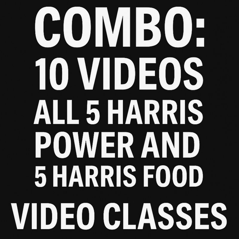 COMBO: All 10 Videos. 5 Harris POWER Classes And 5 FOOD Videos + Cell Phones + Bugout Bags + about 14 other Files.  57 Total Videos 64 total files to Download Including MP3s and More