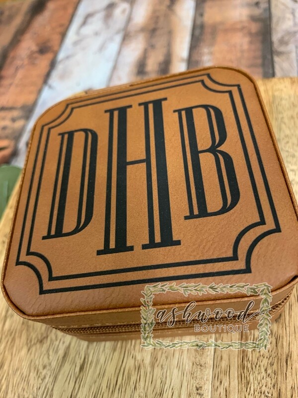 Engraved Leatherette Jewelry Box