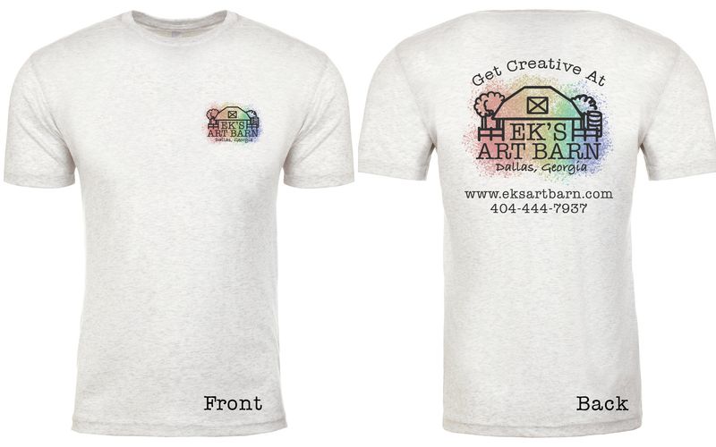 EK&#39;s Art Barn Heather White Logo Tee