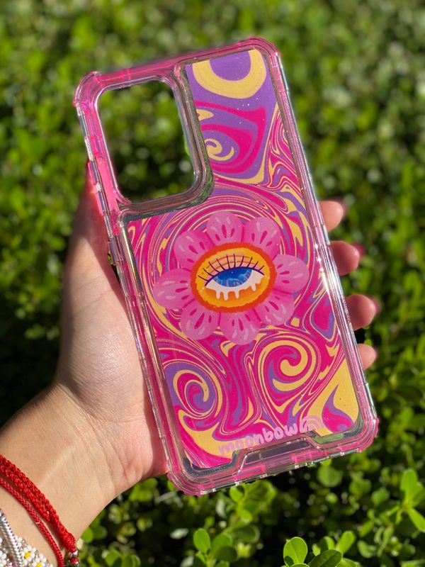 Samsung A52- Flor rosa