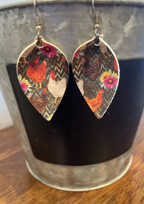 Chicken earrings