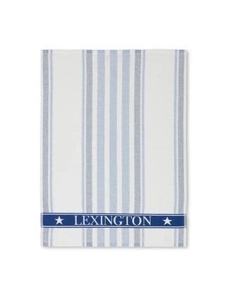 Lexington Küchenhandtuch Bio-Baumwolle blau/weiß gestreift 50x70cm