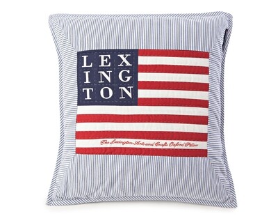 Lexington Icons Kissenbezug blau/weiss