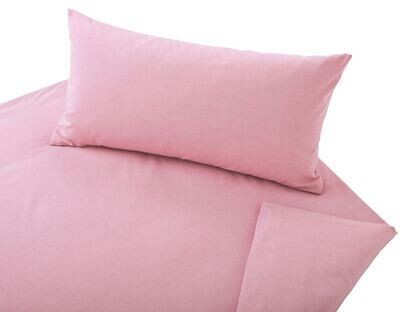 Bio Chambray-Bettwäsche Pastell rosa 135x200cm + 40x80cm