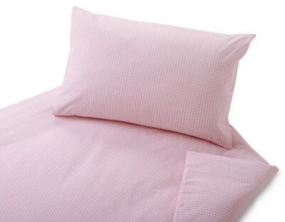 Bio Edel-Linon-Kinderbettwäsche Vichy Karo rosé 100x135cm + 40x60cm Bio Edel-Linon-Kinderbettwäsche Vichy Karo rosé 100x135cm + 40x60cm