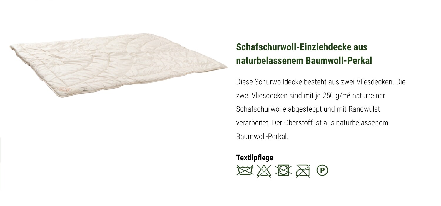 Relax Schafschurwoll-Zudecke, Größe: 135 x 200 cm