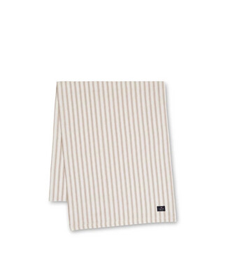 Tischläufer Icons Cotton Herringbone, Beige/White 50x150cm