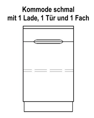 Relax Massivholz Kommode, mit 1x Türe und 1x Schublade oben Relax Massivholz Kommode, mit 1x Türe und 1x Schublade oben