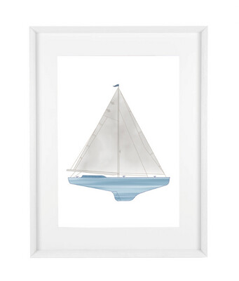 Oceanhouse Wandbild Sailboot Aquarelle 76×59 cm