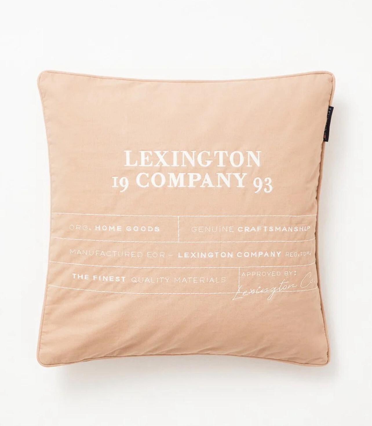 Lexington Kissenbezug beige mit Logo 50x50cm