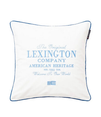 Lexington Kissenbezug Twill Logo weiss 50x50cm