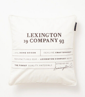 Lexington Kissenbezug mit Logo weiss 50x50cm