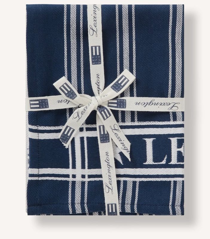 Lexington Geschenkset Geschirrtücher 2er Set blau/weiss