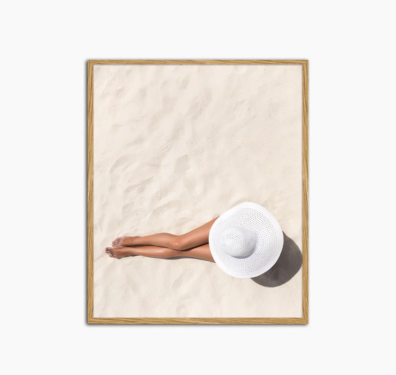 Wandbild White Hat Beach Portrait 50x60cm