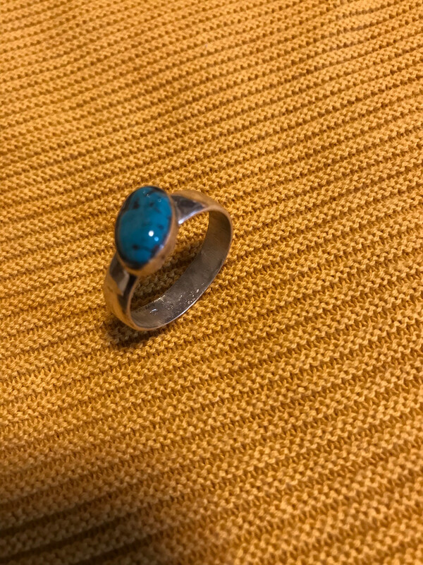 Turquoise Sterling Silver Ring .