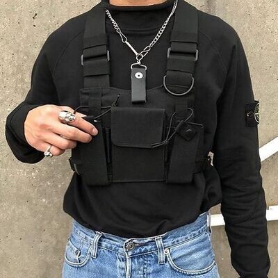 Hip-hop pocket chest bag