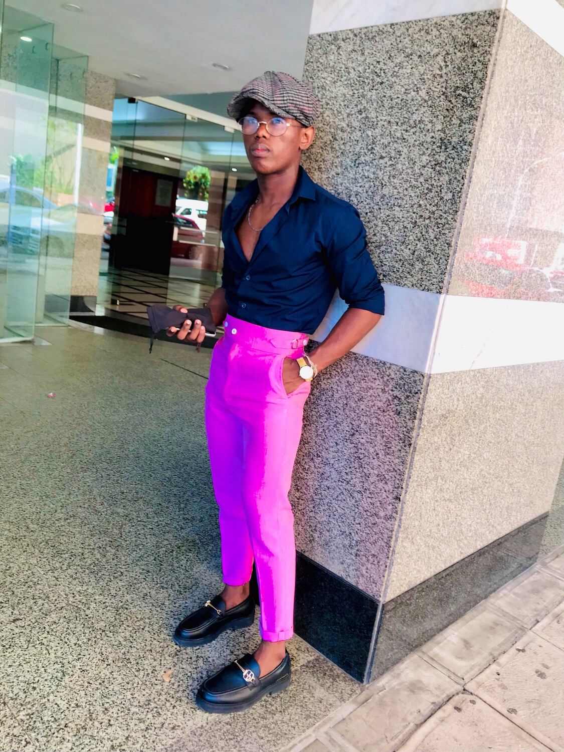 Detailed Magenta Trouser