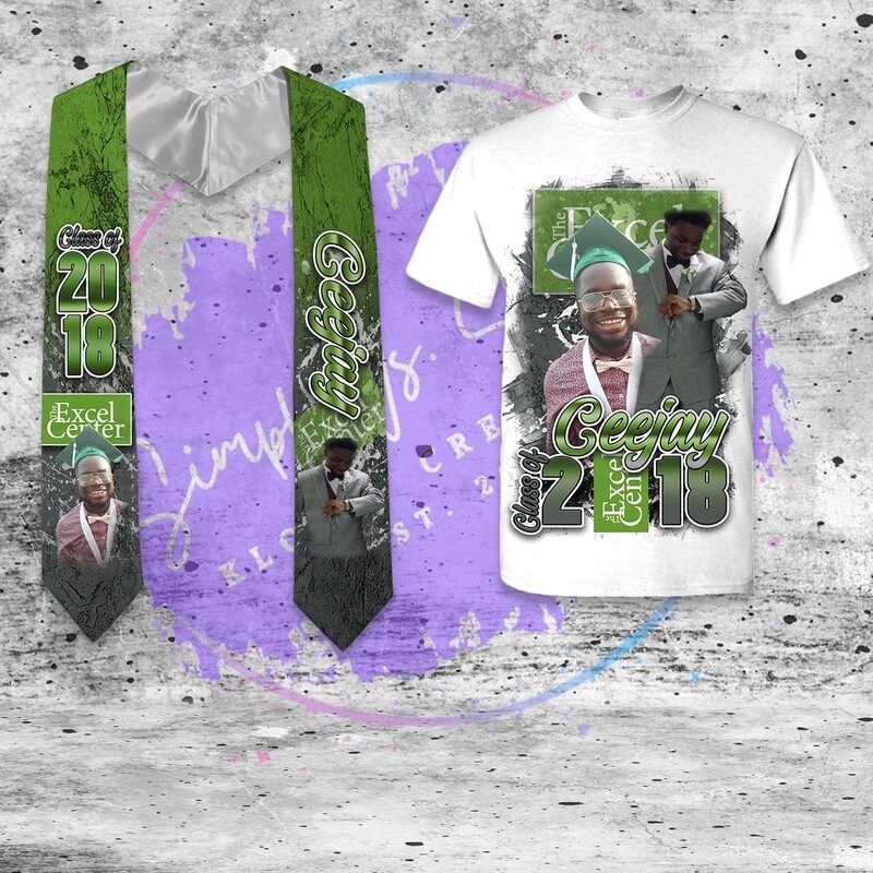 Custom Grad Swag- T-shirt &amp; Stole Only