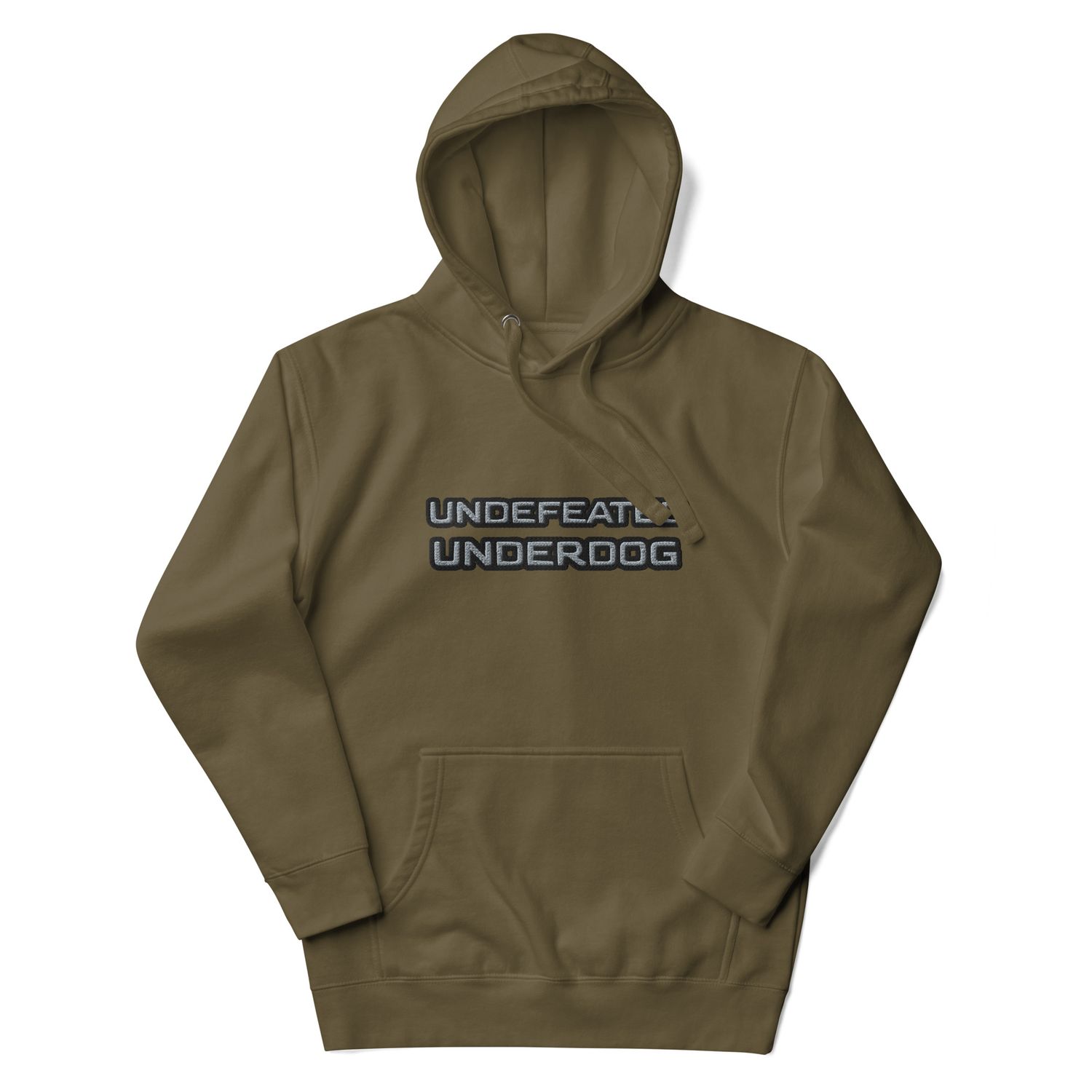 Undefeated Underdog Embroidered Premium Hoodie