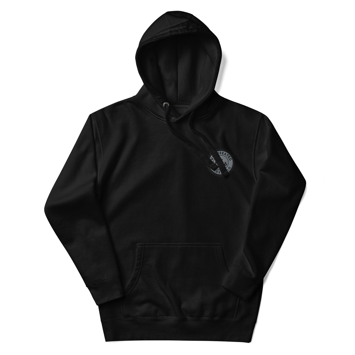 Undefeated Underdog Embroidered Badge Premium Hoodie