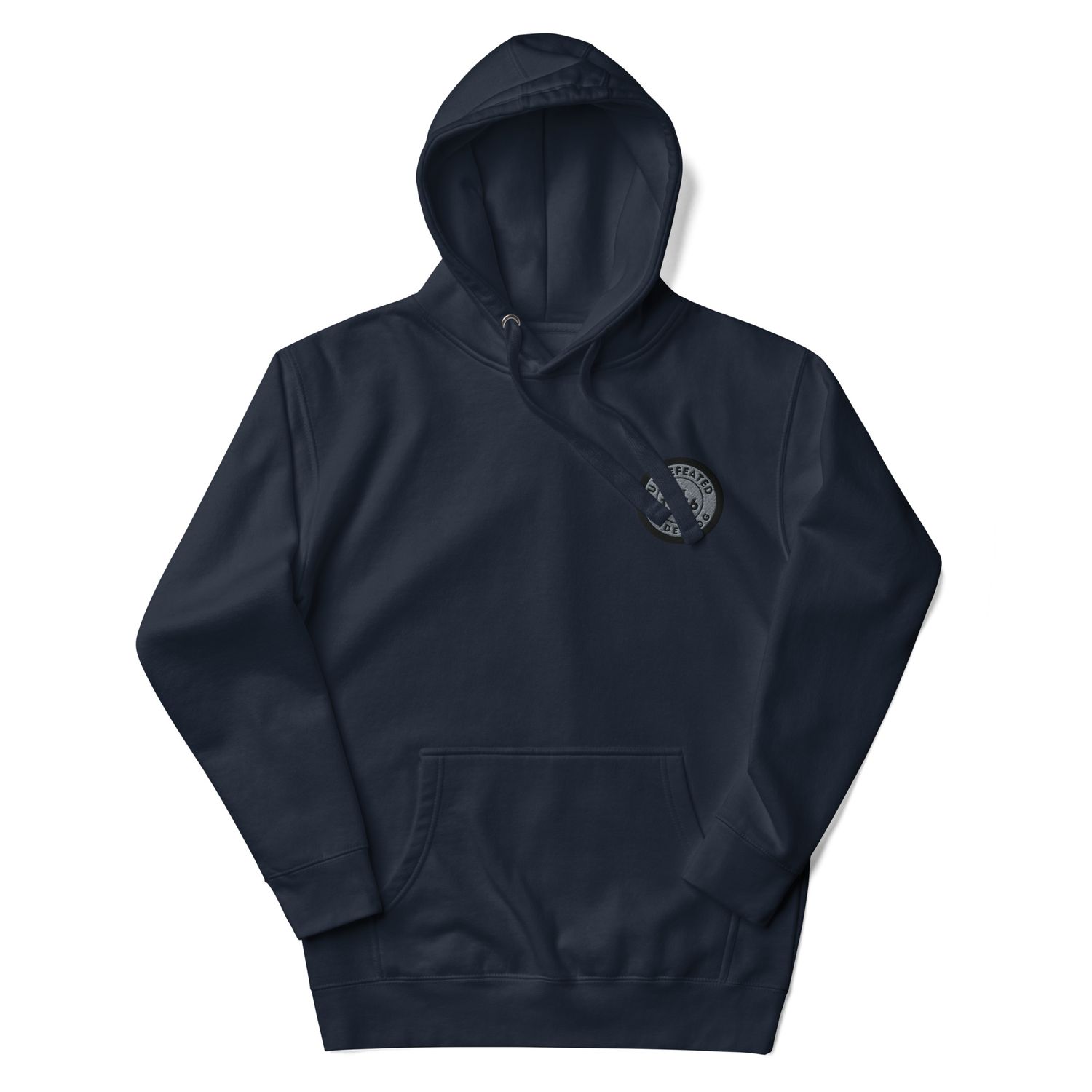 Undefeated Underdog Embroidered Badge Premium Hoodie