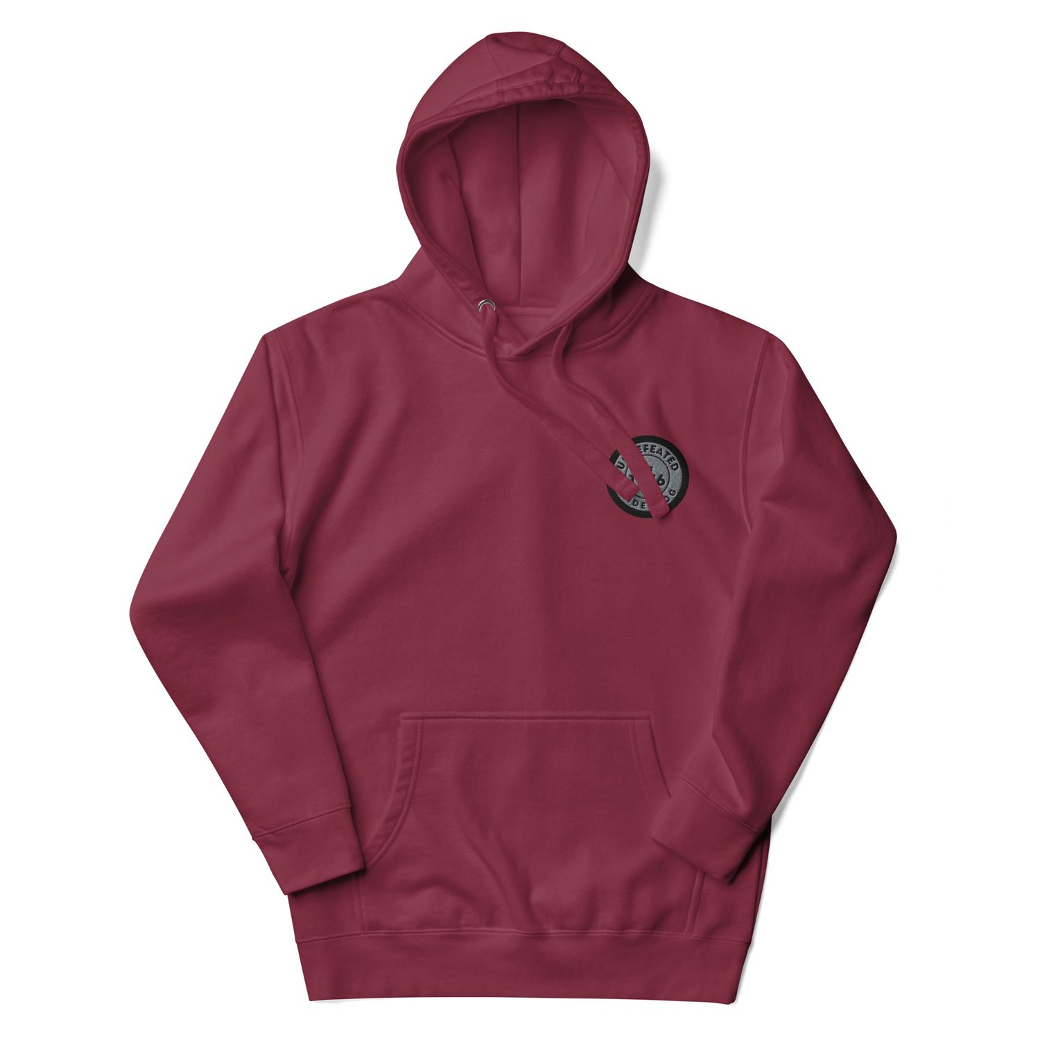 Undefeated Underdog Embroidered Badge Premium Hoodie