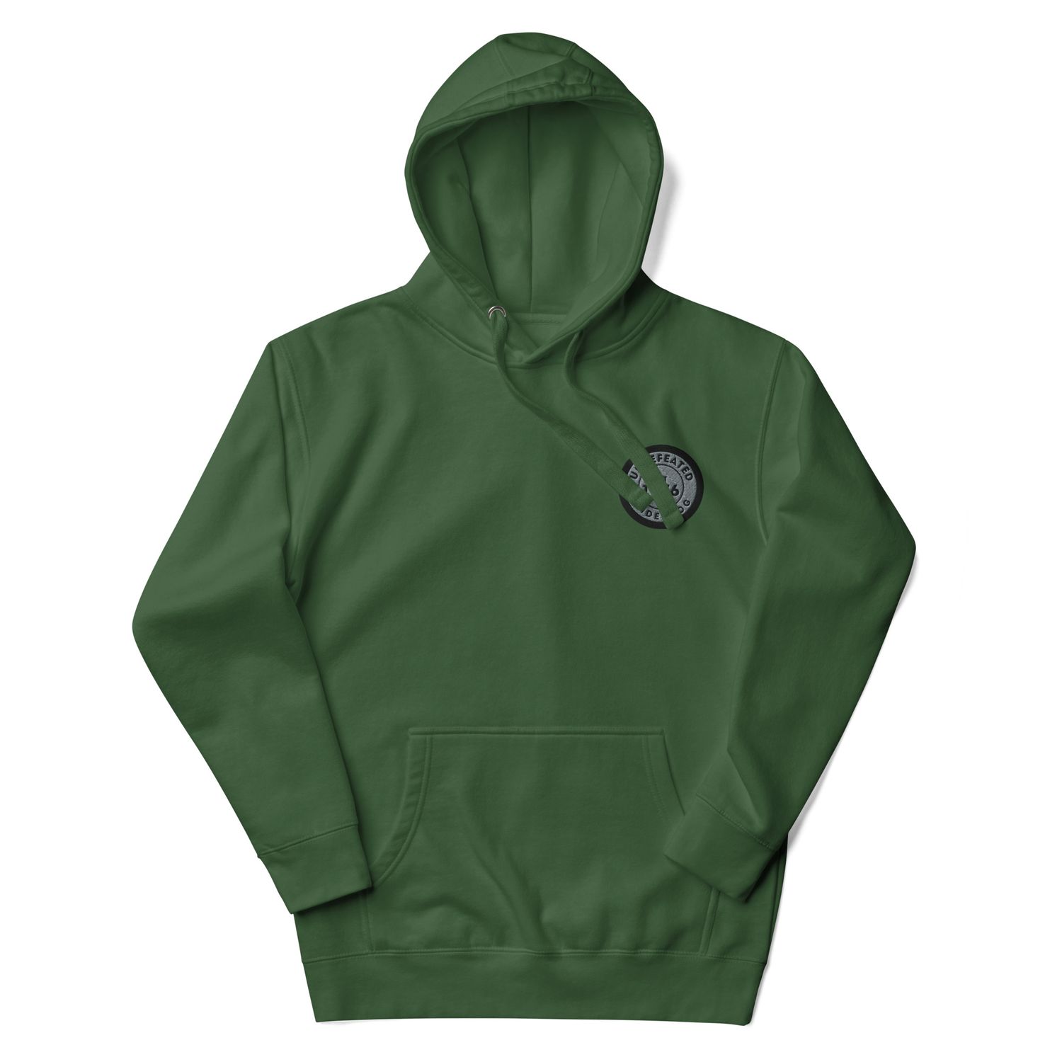 Undefeated Underdog Embroidered Badge Premium Hoodie